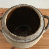 Raw stoneware pot