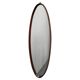 Italian mid-century oval teak wall mirror, 1980s