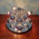 Sputnik ceiling light in chrome metal, Space Age style, 70s