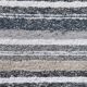 Handwoven recycled cotton rug - Grey and white