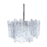 Ice Glass Chandelier by J. T. Kalmar for Kalmar Franken KG, 1960s