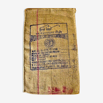 Bag of rice in burlap