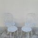 Garden furniture, two armchairs and two wrought iron chairs, period 1