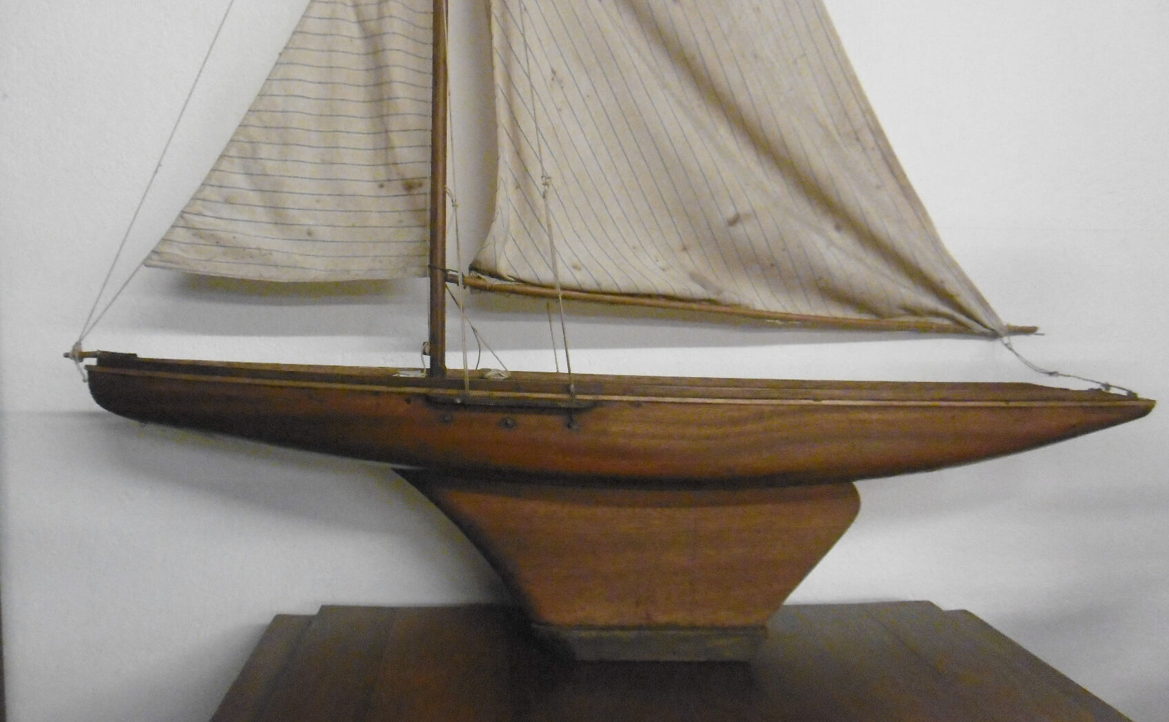 Pool sailboat, model of old boat