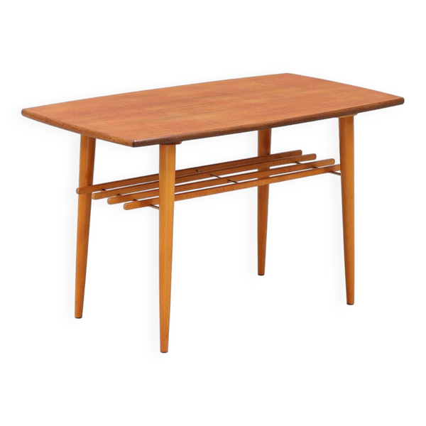 Table basse double plateau teck 1960 danemark