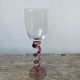 4 large, multicoloured, twisted champagne flutes
