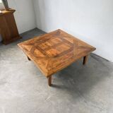 1940s inlaid oak coffee table