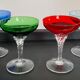Series of 4 vintage glasses cut from the 50s-60s