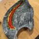 Vintage ceramic coupe plate "fat lava" from the Vallauris workshop, 1960s-70s.
