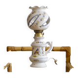 Lampe artisanale en faïence du Moustiers