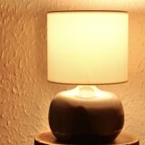 Brown and blue-grey ceramic lamp, 1960s