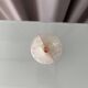 Vintage Patchwork Onyx Vase – Pink & White Stone, Handcrafted (ca. 1970s)