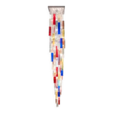 Monumental Contemporary Multicolour “Square Bark” Murano Glass Italian Casca