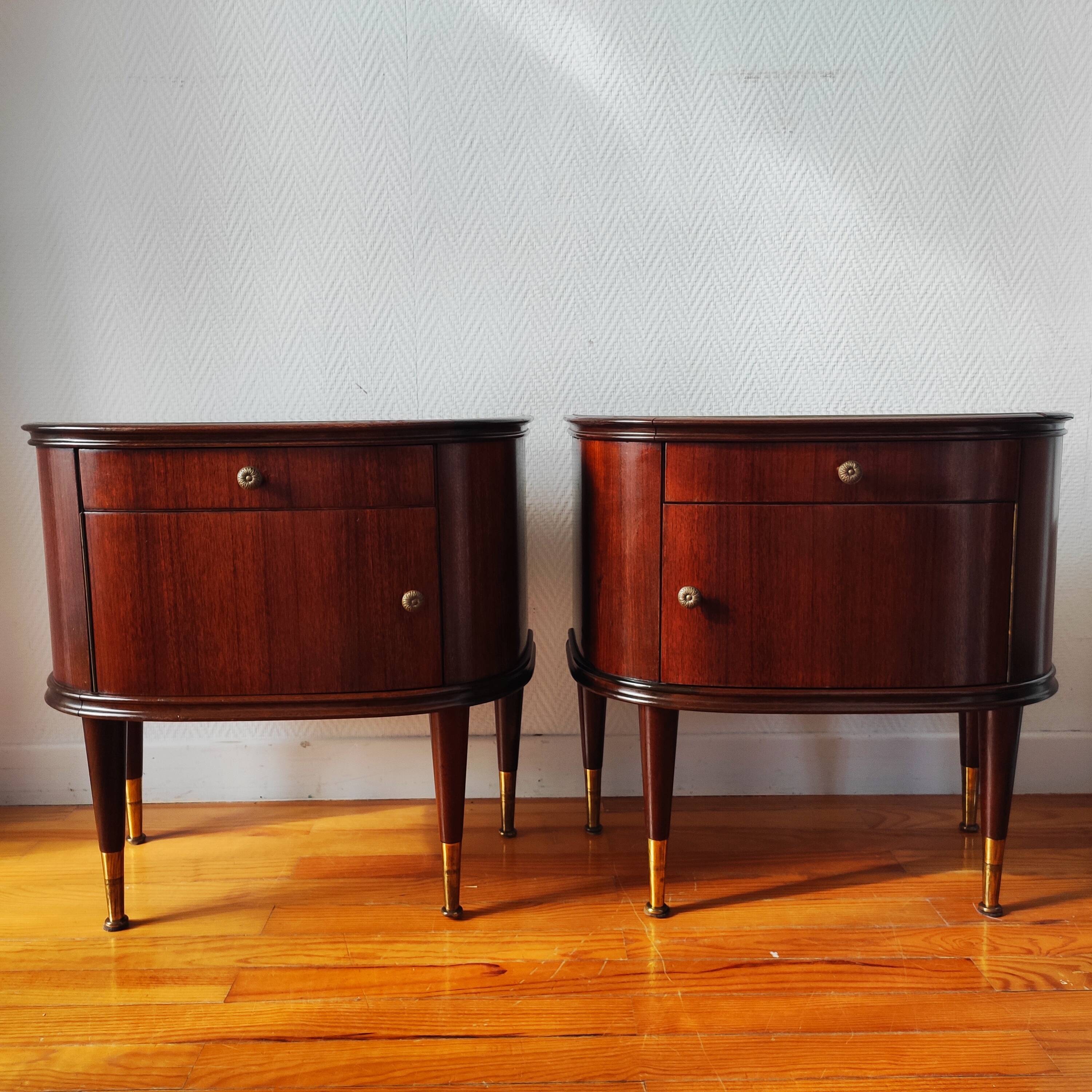 Pair of Italian bedside tables 1956