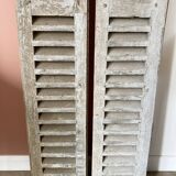 Set of 2 large old louvered shutters