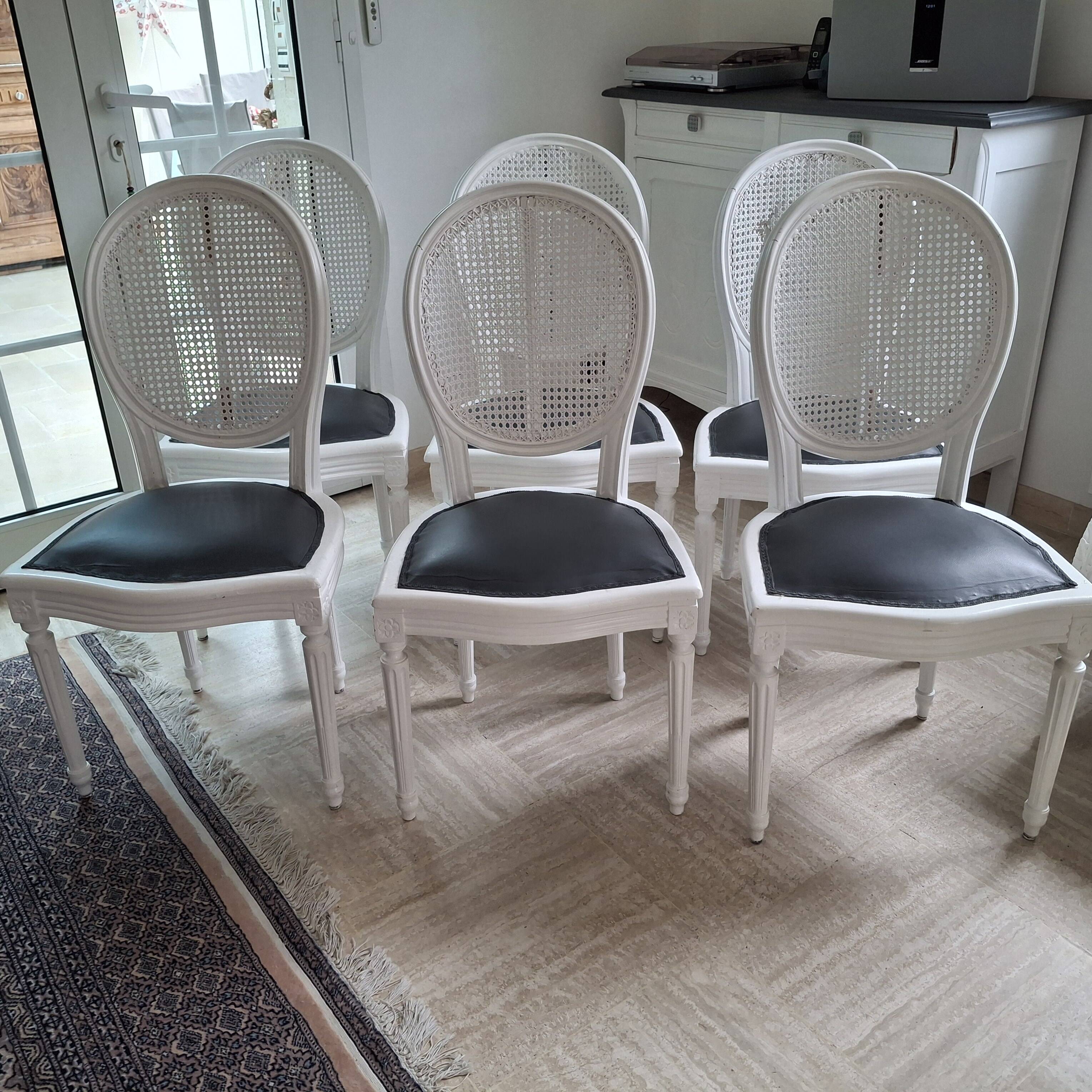 Chaises médaillon Louis xvi