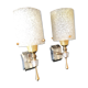 Pair of vintage perspex wall lamps