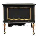 Black and gold mini bar