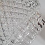 Pair of chiseled glass sconces