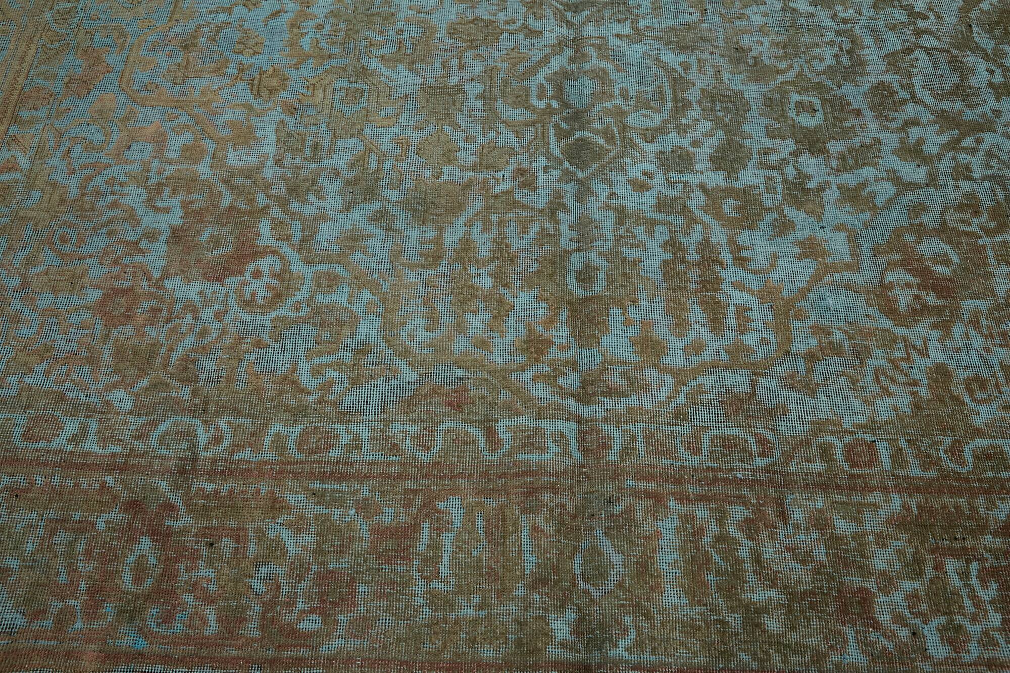 Handmade Oriental Contemporary 1980s 243 cm x 332 cm Blue Wool Carpet