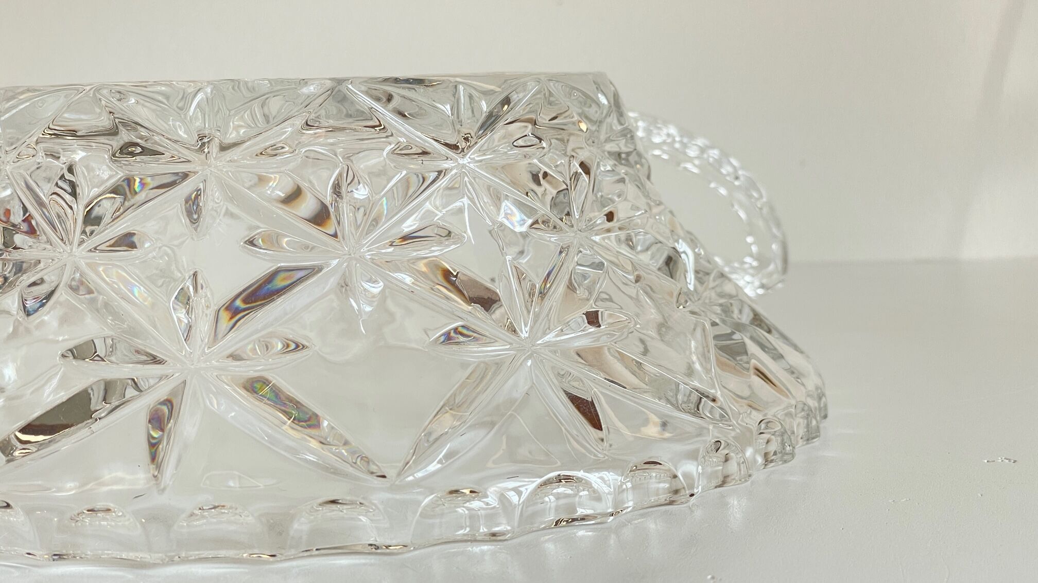 Saladier cristal ciselé vintage
