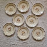 Set of 8 art deco longwy plates