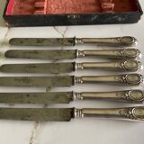 Box of 6 Boulenger knives. Antique. Monogrammed LM.