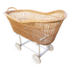 Wicker cradle on wheels, late 19th century