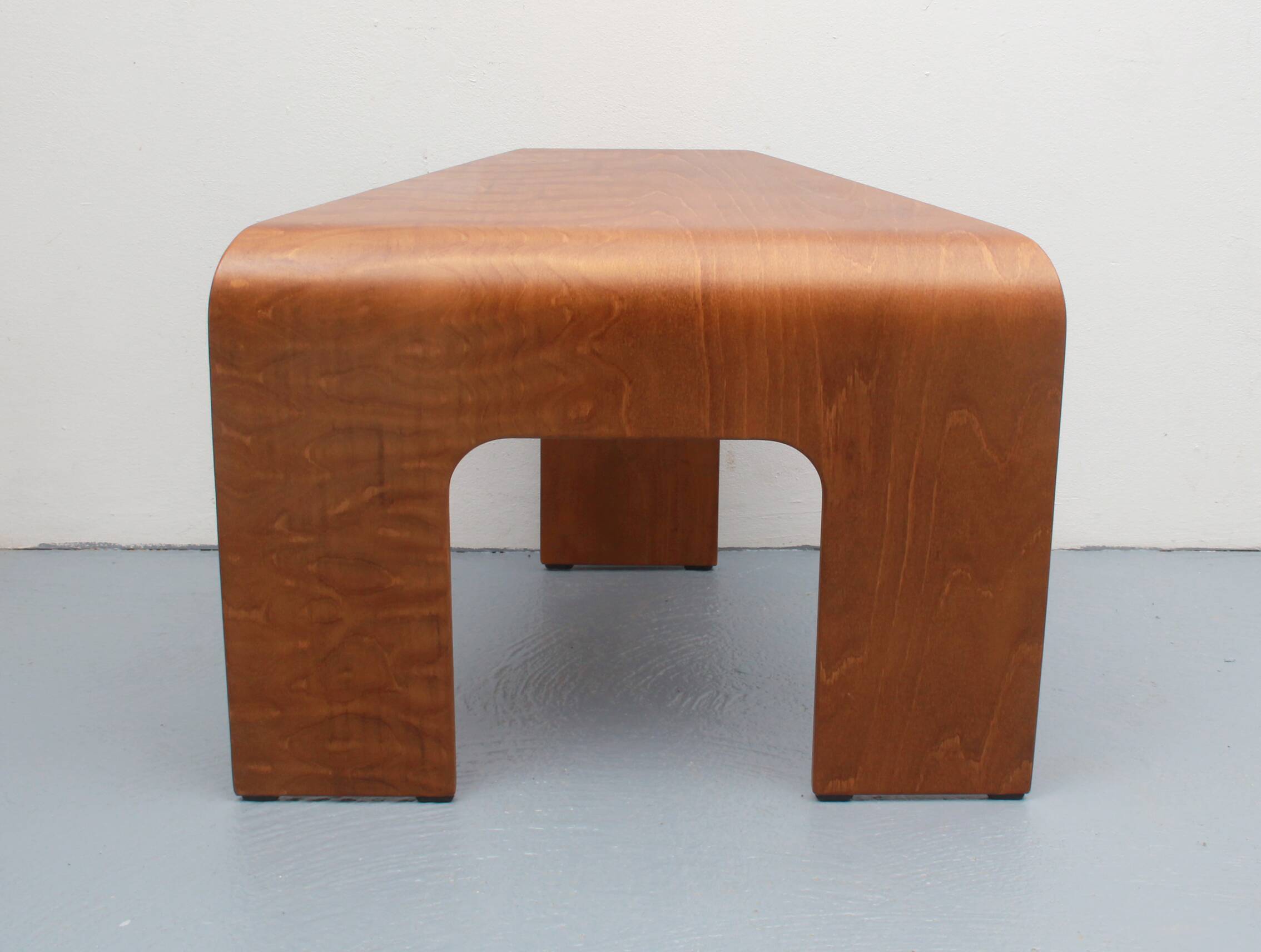 1970s designer coffee table in plywood