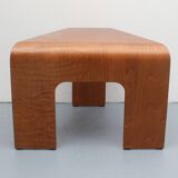 1970s designer coffee table in plywood