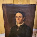 Portrait huile sur toile XIXème