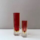 2 Sommerso vases, Flavio Poli, 60's