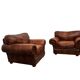 Ensemble de 2 fauteuils en cuir tchèque XL