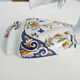 Vintage wall applique in Rouen style earthenware, glass candle