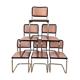 Lot de 6 chaises Cesca B32