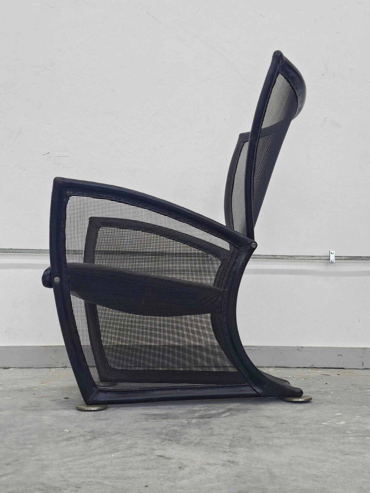 Postmodern armchair and ottoman Privè by Paolo Nava for Arflex