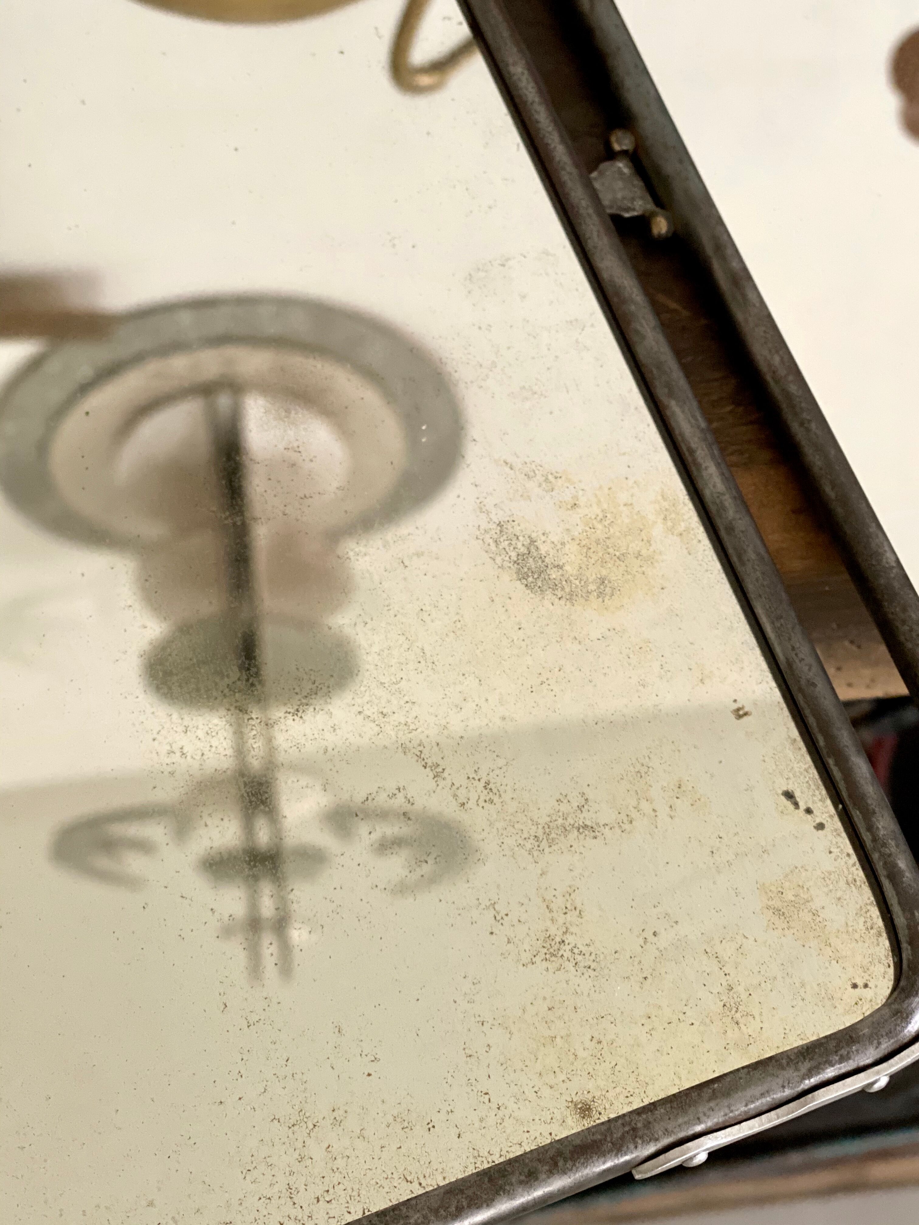 Vintage triptych barber mirror