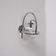 Chrome and clear glass mid-century kinkeldey wall light