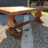 Old solid walnut monastery table