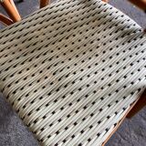 Set of 2 armchairs and 2 Parisian bistro chairs in rattan