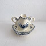Antique ironstone sauceboat “Summer” Clairefontaine