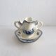 Antique ironstone sauceboat “Summer” Clairefontaine