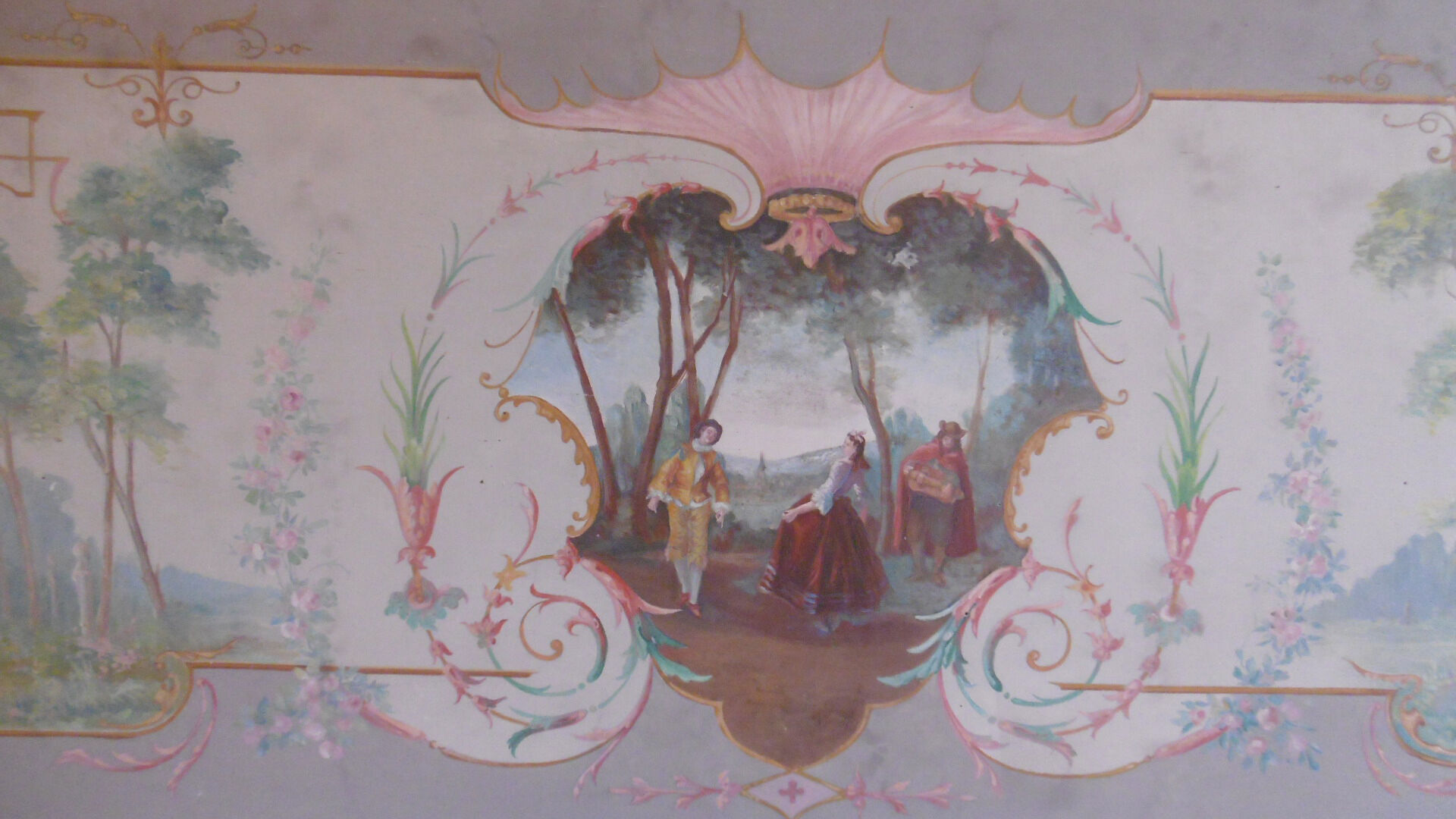Painting oil scene venitienne - debut xxeme - signed emile roy