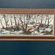 Oil on Swedish panel - "Forest in Winter" - Signed - Vintage and Framed