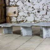 Ensemble de trois tables gigognes en marbre, 1970