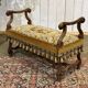 Banquette de fenêtre en noyer début XXème