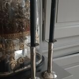Pair of silver-plated candlesticks