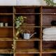 Factory locker cabinet, wood and green