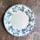 Round plate Longwy in blue ironstone, "Chartres" service.