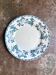 Plat rond Longwy en terre de fer bleue, service "Chartres"